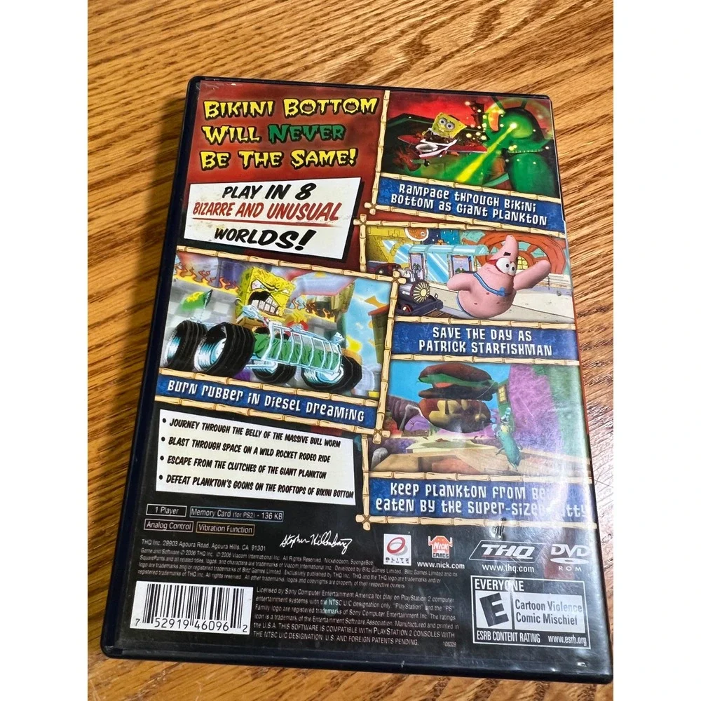 SpongeBob SquarePants Creature from the Krusty Krab PS2 PlayStation 2 Complete